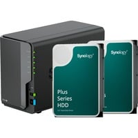 Synology DS224+ incl. 2x HAT3300-4T 4 TB harde schijf nas Zwart, 2x LAN, USB 3.2 Gen 1