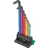 Wera 950/9 Hex-Plus Multicolour 3 Stiftsleutelset 9-delig, kleurgecodeerd, metrisch, BlackLaser