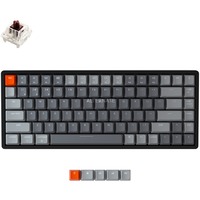 Keychron K2-C3v2, toetsenbord Grijs/grijs, US lay-out, Gateron Brown, RGB leds, TKL, ABS, Bluetooth 5.1