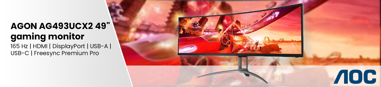 AOC AGON AG493UCX2 49" Curved UltraWide gaming monitor